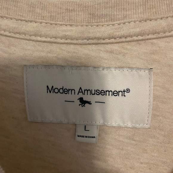 Modern Amusement Tan Short Sleeve Tee - Picture 2 of 5